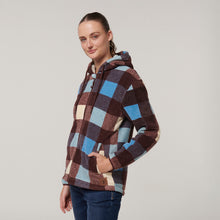 Load image into Gallery viewer, Hard Yakka Women&#39;s Check Zoodie - Mocha Check - Jacket
