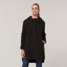 Load image into Gallery viewer, Hard Yakka Women&#39;s Longline Zoodie - Black - Jacket
