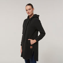 Load image into Gallery viewer, Hard Yakka Women&#39;s Longline Zoodie - Black - Jacket
