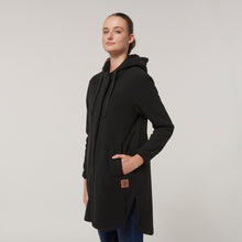 Load image into Gallery viewer, Hard Yakka Women&#39;s Longline Zoodie - Black - Jacket
