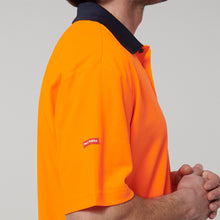 Load image into Gallery viewer, Hard Yakka Men&#39;s Core Short Sleeve Hi Vis Polo - Orange/Navy - Polos
