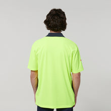 Load image into Gallery viewer, Hard Yakka Men's Core Short Sleeve Hi Vis Polo - Yellow/Navy - Polos
