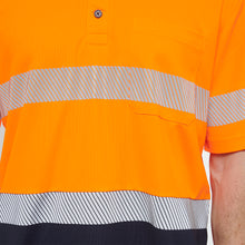 Load image into Gallery viewer, Hard Yakka Men's Core Short Sleeve Hi Vis Taped Polo - Orange/Navy - Polos
