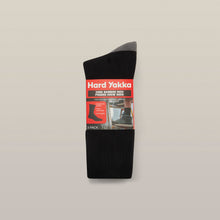 Load image into Gallery viewer, Hard Yakka Unisex Bamboo Crew Socks 3Pk - BLACK/GREY - 
