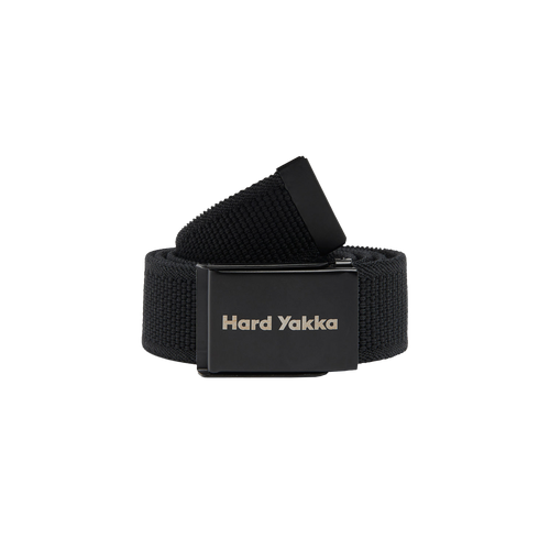 Hard Yakka Men's Stretch Webbing Belt - Black - Belts