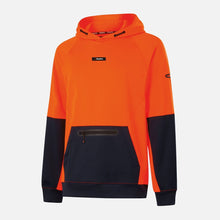 Load image into Gallery viewer, KingGee Men's Originals Hi Vis Water Repellent Hoodie - Orange/Navy
