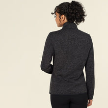 Load image into Gallery viewer, NNT Women's Textured Fleece Zip Front Jacket - Charcoal
