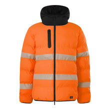 Load image into Gallery viewer, KingGee Men's Originals Hi Vis Biomotion Water Repellent Puffer - Orange
