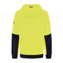 Load image into Gallery viewer, KingGee Men's Originals Hi Vis Water Repellent Hoodie - Yellow/Navy
