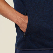 Load image into Gallery viewer, NNT Men's Textured Fleece Zip Front Vest - Navy
