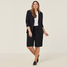 Load image into Gallery viewer, NNT Women&#39;s Crepe Streth Longline Jacket - Black - Jackets
