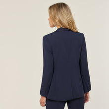 Load image into Gallery viewer, NNT Women&#39;s Crepe Streth Longline Jacket - Navy - Jackets
