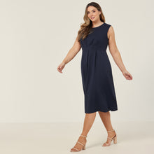 Load image into Gallery viewer, NNT Women&#39;s Crepe Stretch Sleeveless Dress - Navy - Skirts/Dresses
