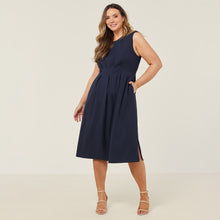 Load image into Gallery viewer, NNT Women&#39;s Crepe Stretch Sleeveless Dress - Navy - Skirts/Dresses
