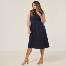 Load image into Gallery viewer, NNT Women&#39;s Crepe Stretch Sleeveless Dress - Navy - Skirts/Dresses
