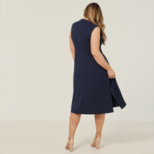 Load image into Gallery viewer, NNT Women&#39;s Crepe Stretch Sleeveless Dress - Navy - Skirts/Dresses
