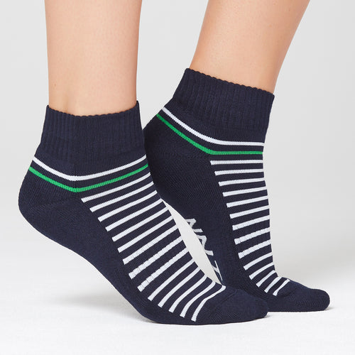 NNT Women's Bamboo Ankle Sock - Midnight/White - Socks