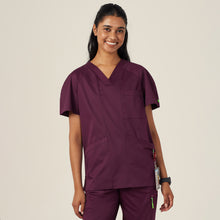 Load image into Gallery viewer, NNT Unisex Next-Gen Antibacterial Active Carl Scrub Top - Blackberry - Scrubs
