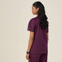 Load image into Gallery viewer, NNT Unisex Next-Gen Antibacterial Active Carl Scrub Top - Blackberry - Scrubs
