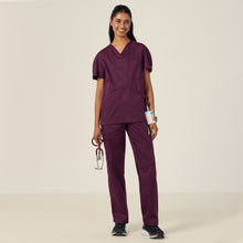 Load image into Gallery viewer, NNT Unisex Next-Gen Antibacterial Active Carl Scrub Top - Blackberry - Scrubs
