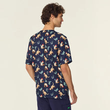 Load image into Gallery viewer, NNT Unisex Native Xmas Print Scrub Top - Navy
