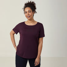 Load image into Gallery viewer, NNT Women's Matt Jersey Boat Neck Top - Blackberry
