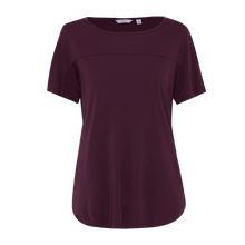 Load image into Gallery viewer, NNT Women's Matt Jersey Boat Neck Top - Blackberry
