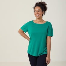 Load image into Gallery viewer, NNT Women's Matt Jersey Boat Neck Top - Emerald
