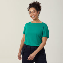 Load image into Gallery viewer, NNT Women's Matt Jersey Boat Neck Top - Emerald
