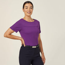 Load image into Gallery viewer, NNT Women's Matt Jersey Boat Neck Top - Purple
