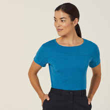 Load image into Gallery viewer, NNT Women's Matt Jersey Boat Neck Top - Teal
