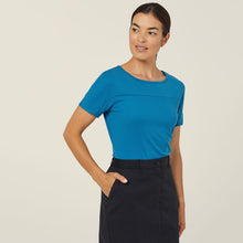 Load image into Gallery viewer, NNT Women's Matt Jersey Boat Neck Top - Teal
