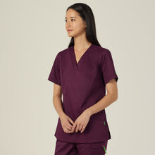 Load image into Gallery viewer, NNT Women&#39;s Next-Gen Antibacterial Active Florence Scrub Top - Blackberry - Scrubs
