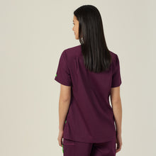 Load image into Gallery viewer, NNT Women&#39;s Next-Gen Antibacterial Active Florence Scrub Top - Blackberry - Scrubs
