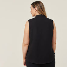 Load image into Gallery viewer, NNT Women&#39;s Satin Back Crepe Sleeveless Blouse - Black - Shirts
