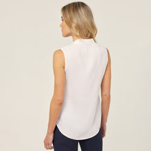 Load image into Gallery viewer, NNT Women&#39;s Satin Back Crepe Sleeveless Blouse - White - Shirts
