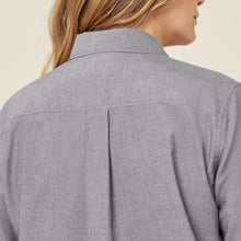 Load image into Gallery viewer, NNT Women&#39;s Chambray Long Sleeve Shirt - Charcoal - Shirts
