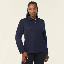 Load image into Gallery viewer, NNT Women's Anti-Bac Polyface L/S Polo - Navy
