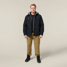 Load image into Gallery viewer, Hard Yakka Men&#39;s Heritage Quilted Hooded Shacket - Black
