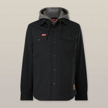 Load image into Gallery viewer, Hard Yakka Men&#39;s Heritage Quilted Hooded Shacket - Black
