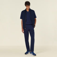 Load image into Gallery viewer, NNT Men's Textured Fleece Zip Front Vest - Navy
