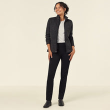 Load image into Gallery viewer, NNT Women's Textured Fleece Zip Front Jacket - Charcoal
