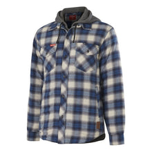 Load image into Gallery viewer, Hard Yakka Men's Heritage Quilted Flannel Hooded Shacket - Urban Surf
