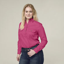 Load image into Gallery viewer, Mustang Women's Closed Front Workshirt - Hot Pink

