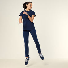 Load image into Gallery viewer, NNT Women's Crew Neck Scrub Top - Navy
