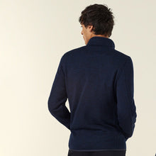 Load image into Gallery viewer, NNT Men's Textured Fleece Zip Front Jacket - Navy
