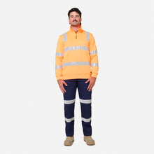 Load image into Gallery viewer, KingGee Men's Originals Hi Vis Vic Rail 1/4 Zip Taped Pullover - Orange
