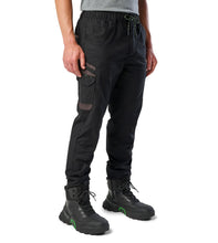 Load image into Gallery viewer, FXD Men's Wp-12 Cuffed Elastic Waisted Stretch Ripstop Pants - Black
