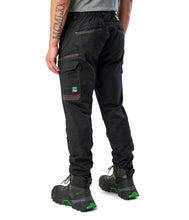 Load image into Gallery viewer, FXD Men's Wp-12 Cuffed Elastic Waisted Stretch Ripstop Pants - Black
