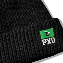 Load image into Gallery viewer, FXD Unisex Knit Ribbed Beanie - Black

